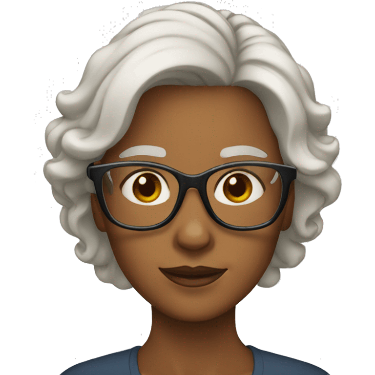 woman glasses 50 years old emoji