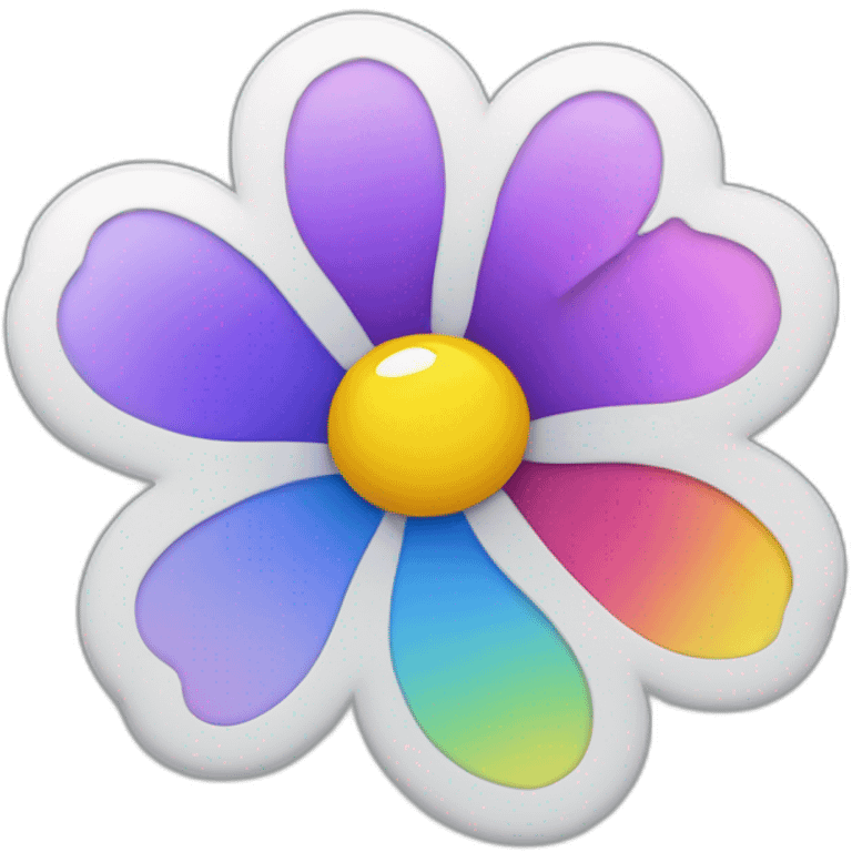 Murakami rainbiw flower emoji