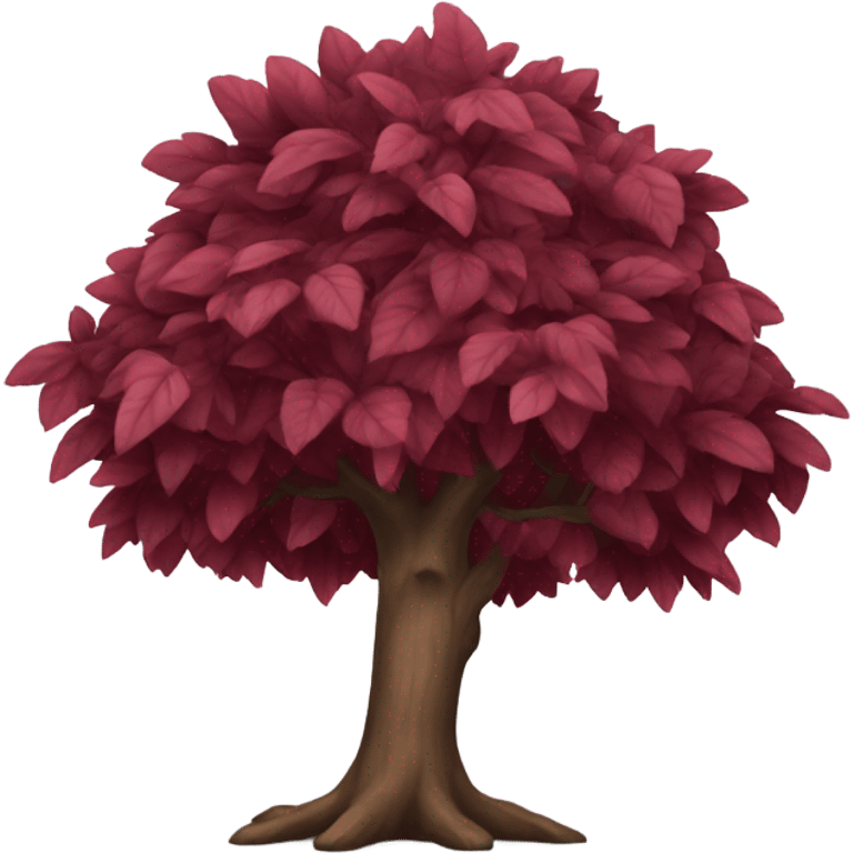 burgundy tree emoji