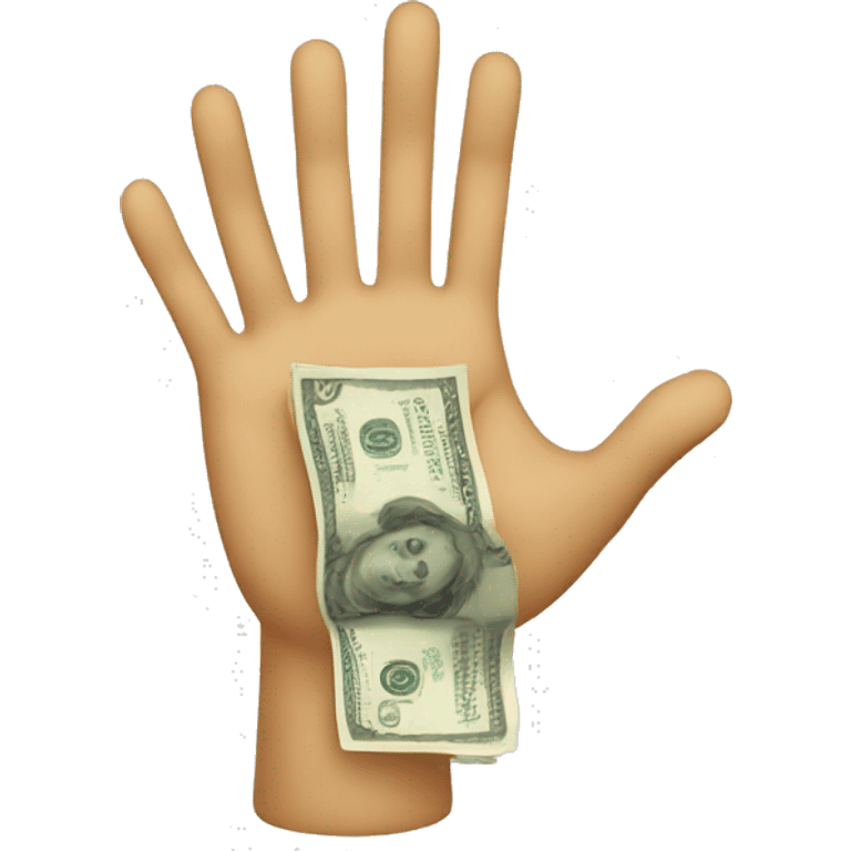 Hand given money emoji