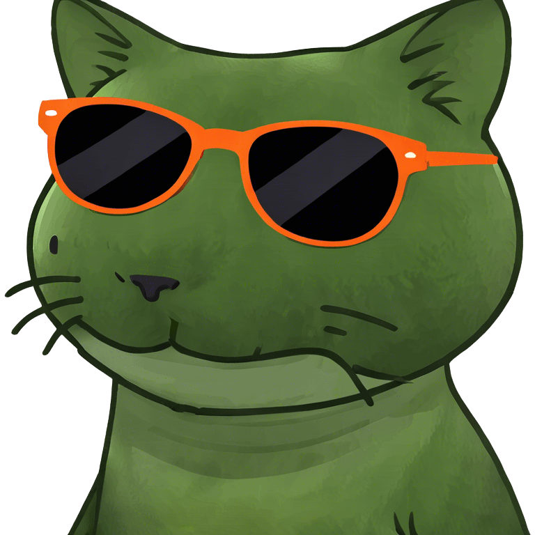 Cat with sunglasses emoji