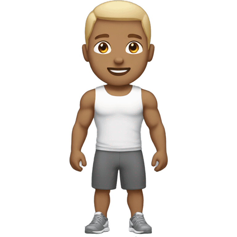 fitness trainer male light skin tone emoji