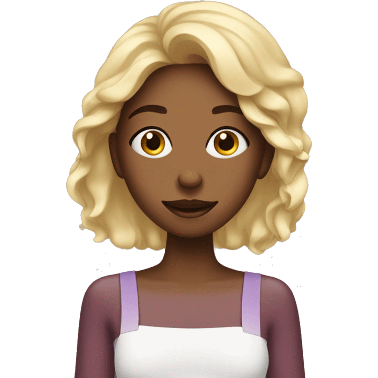 Girl whatching a movie while doing skincare  emoji