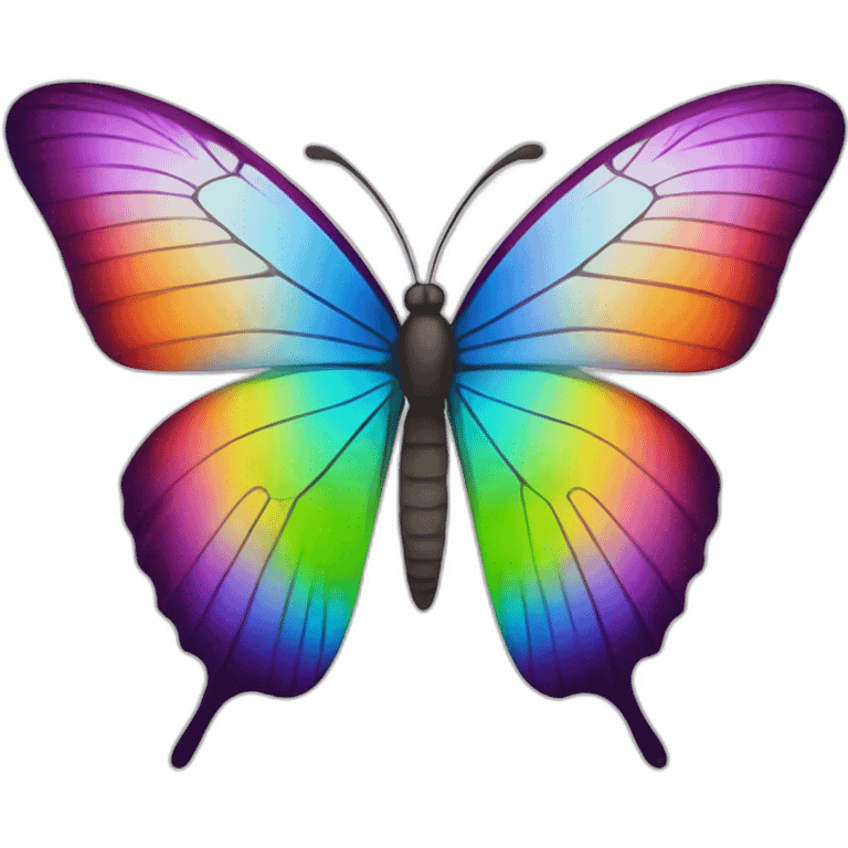 butterfly coloured rainbow emoji