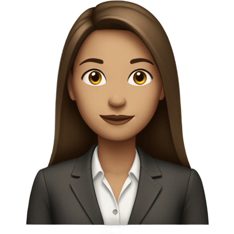 business woman long straight brown hair  emoji