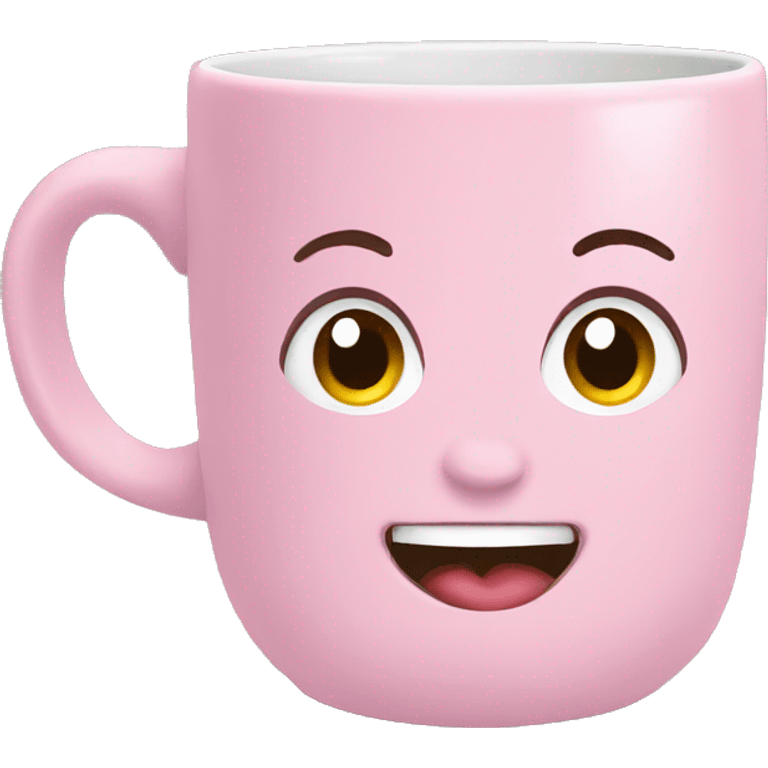 Light pink coffee mug emoji