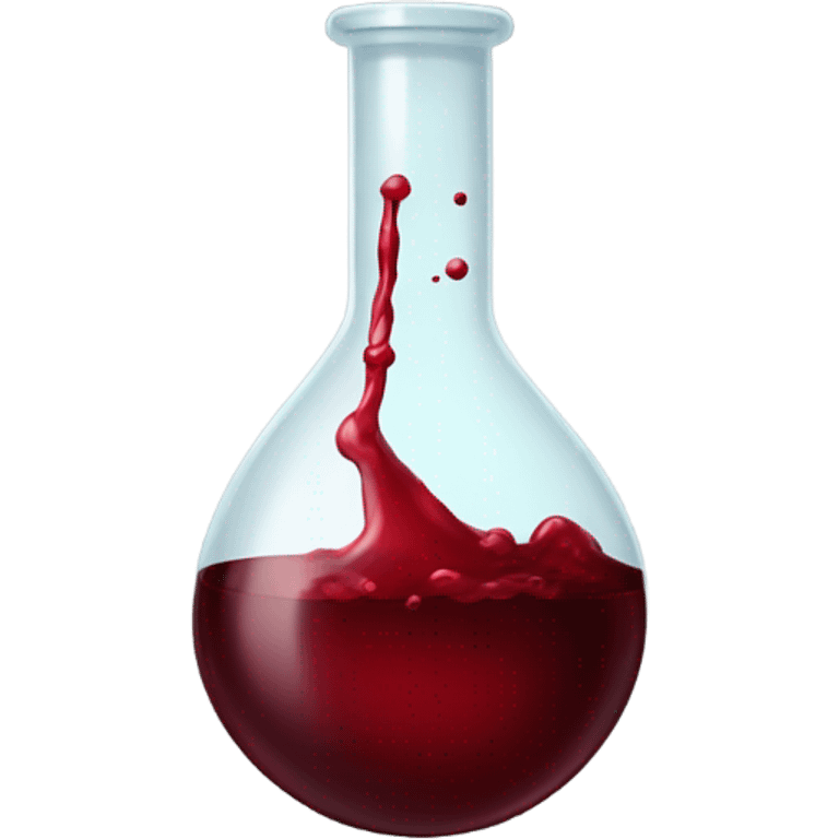 A chemical flask with blood inside emoji