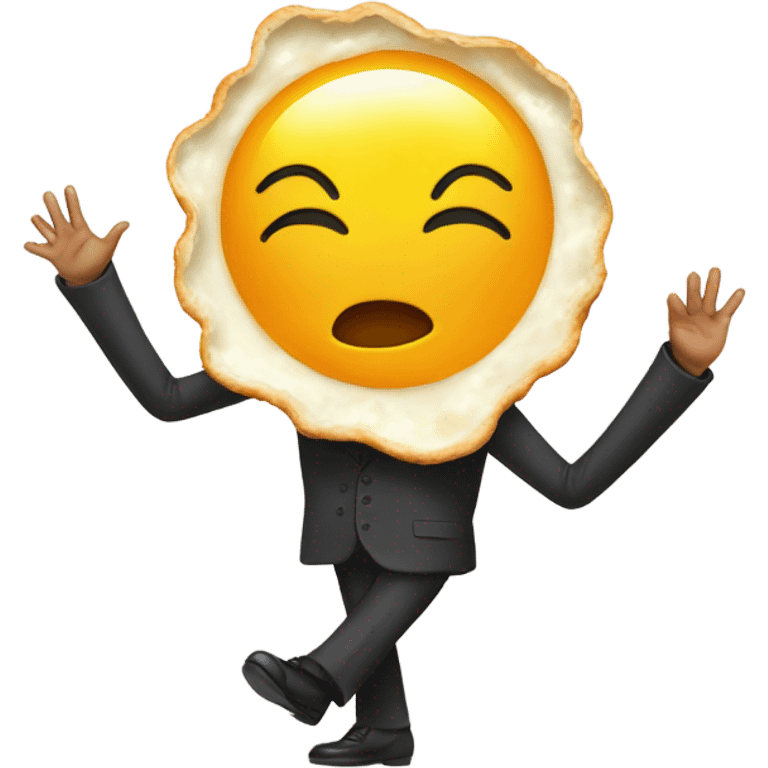 Dancing fried egg emoji