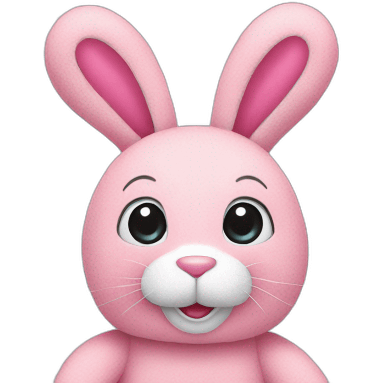 a pink rabbit soft toy emoji