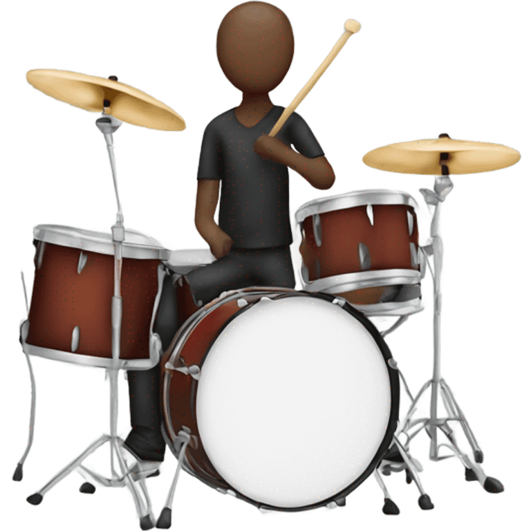 Stickman drummer emoji