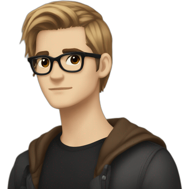 Mikey way with brown hair emoji