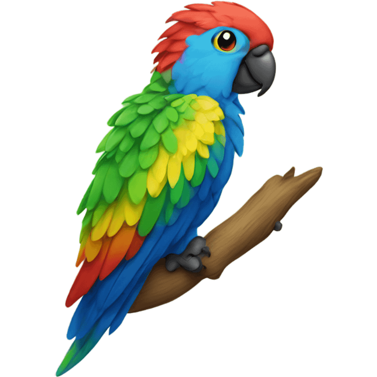 Rainbow parrot emoji