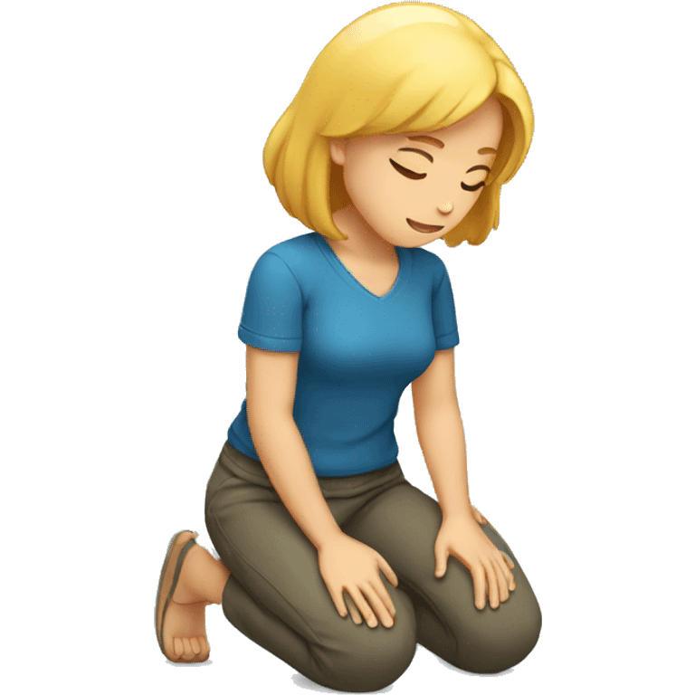 Kneeling girl emoji