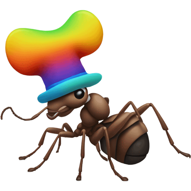 ant with a hat emoji