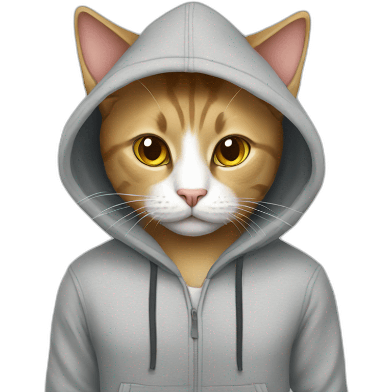 Cat in hoodie emoji