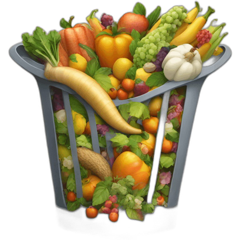 a large horn-shaped container overflowing with produce, flowers, or nuts emoji