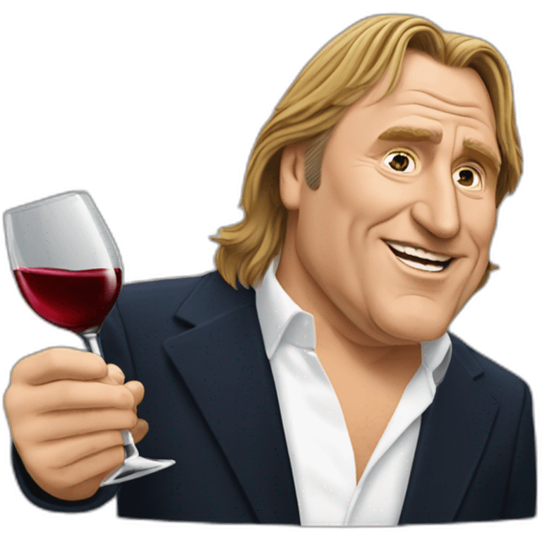 Gérard depardieu drink wine emoji