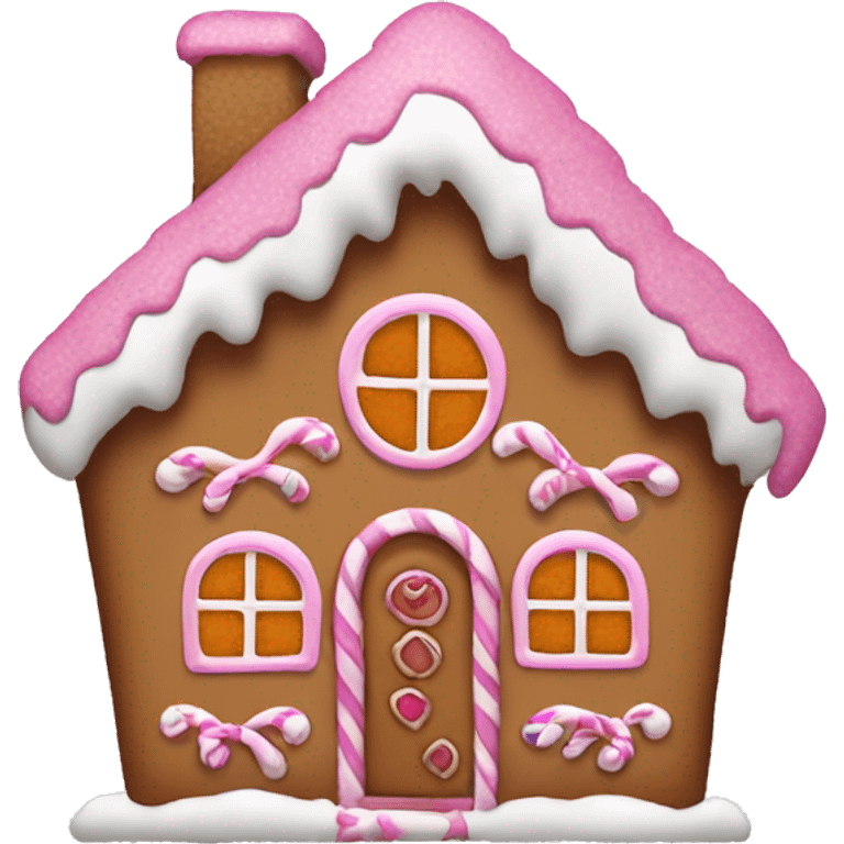 gingerbread house pink emoji