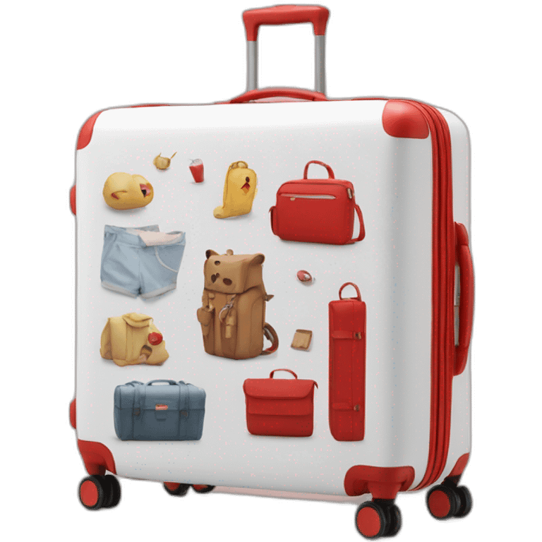 Essential Cabin S luggage Red emoji