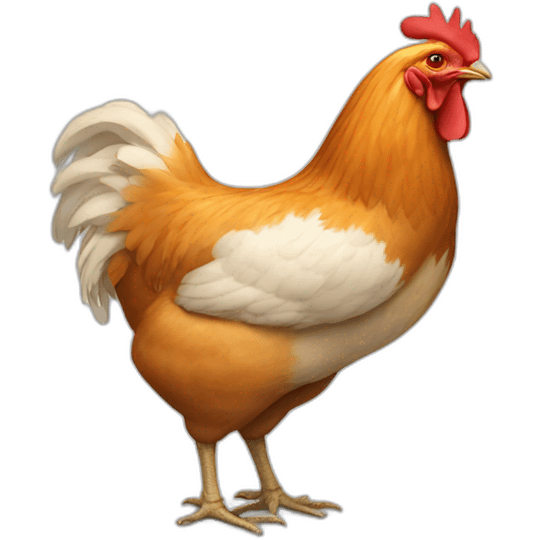 Chicken rear emoji