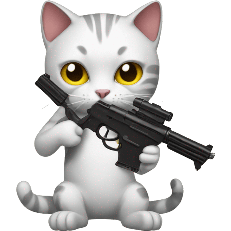 Cat with guns emoji