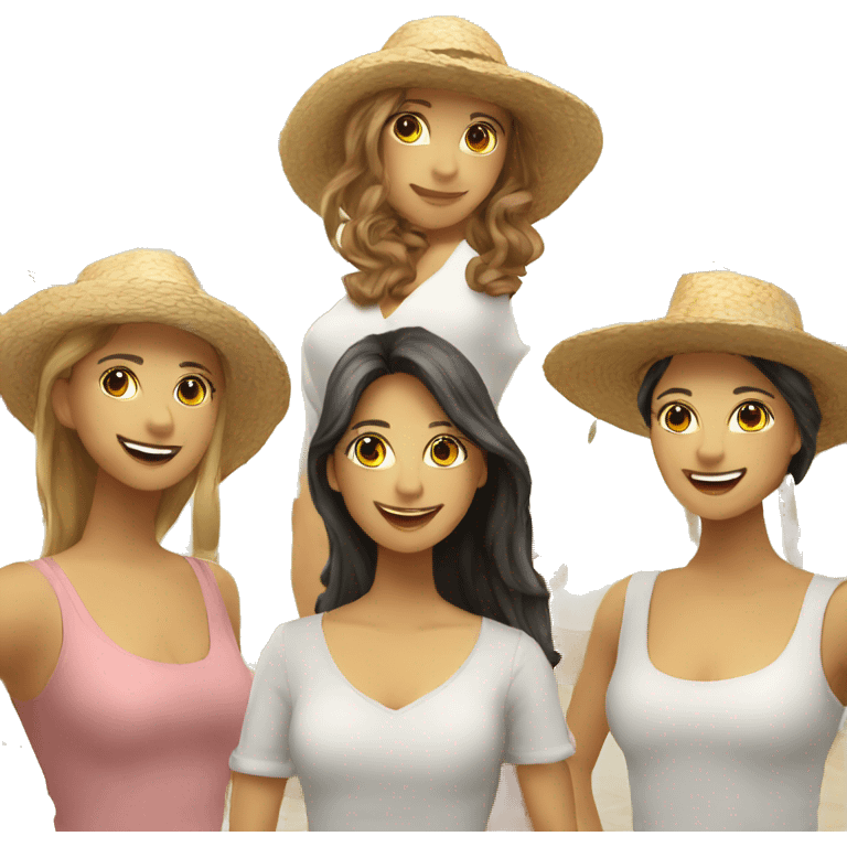 4 Compañeras de trabajo en Ibiza emoji