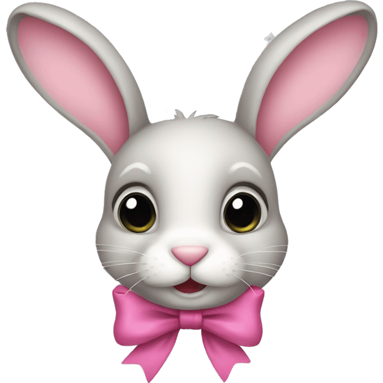 Bunny with pink bow emoji