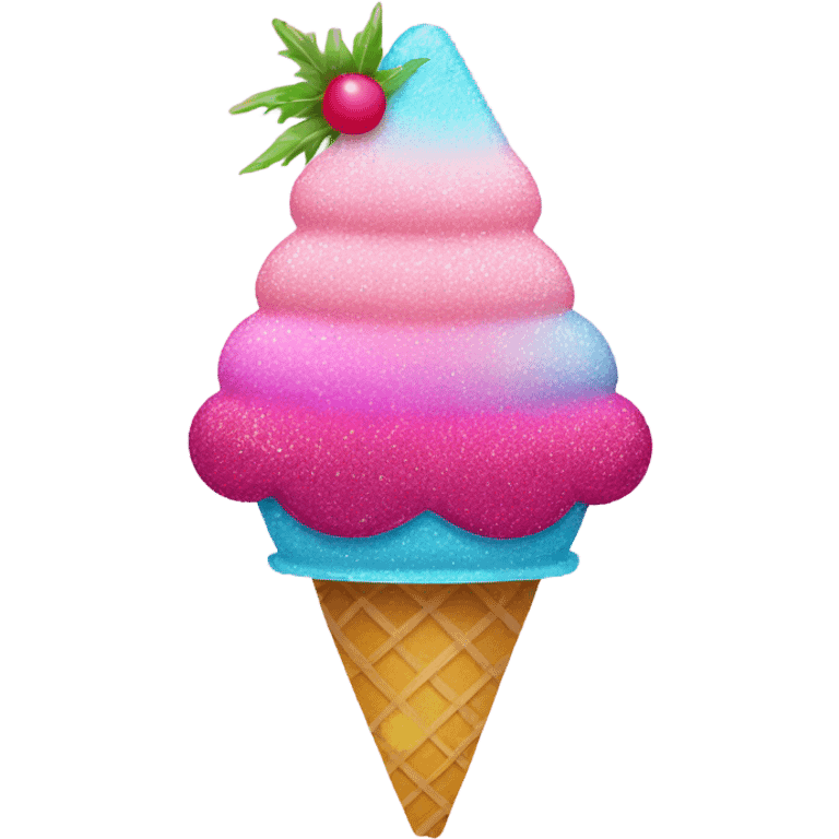 Pink ombre snow-cone with glitter  emoji