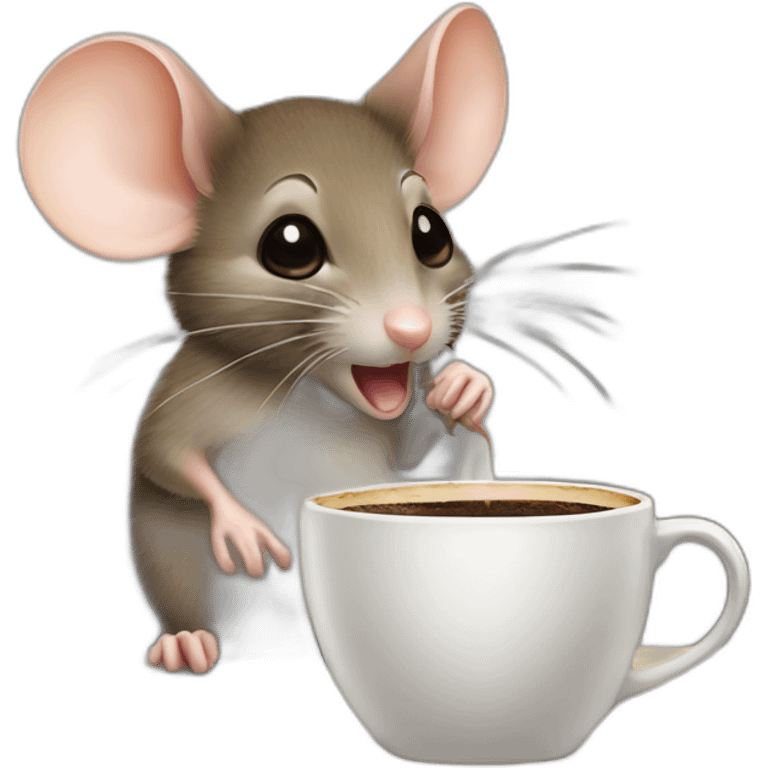 Town mouse coffee emoji