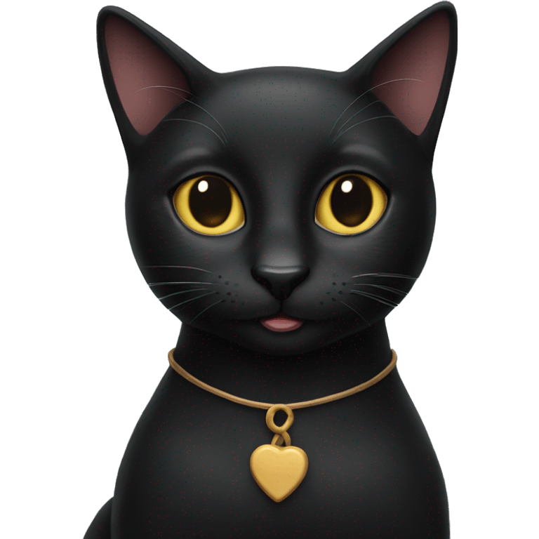 Flirty black cat emoji