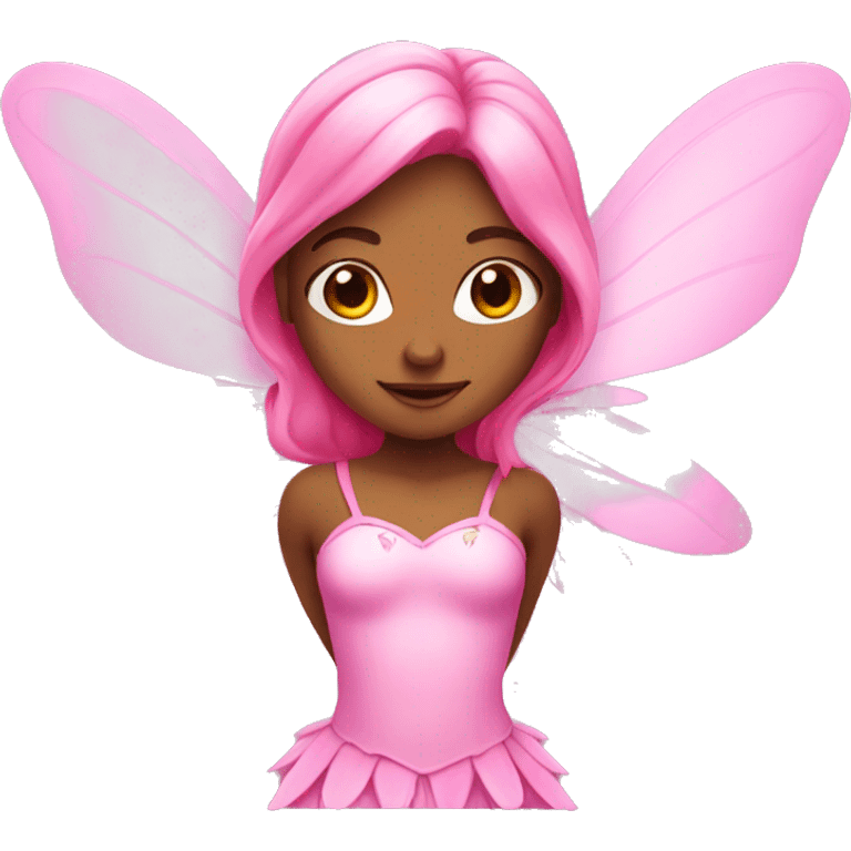 Pink fairy with wings emoji