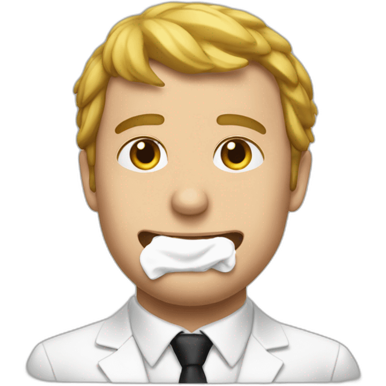 Macron au toilette emoji