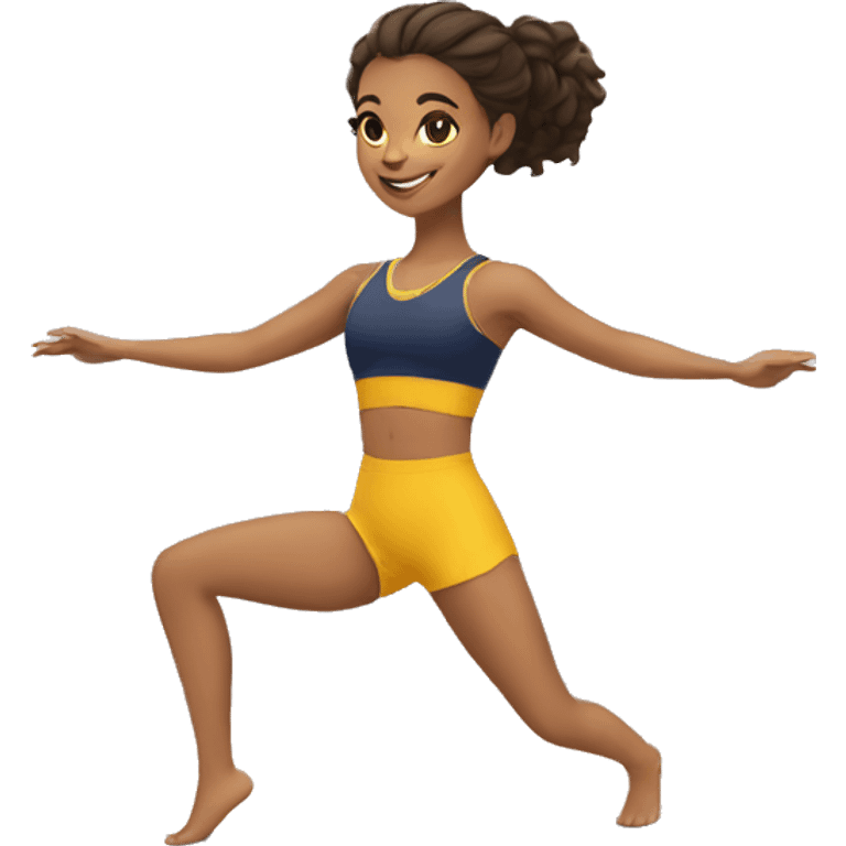 Una gimnasta emoji