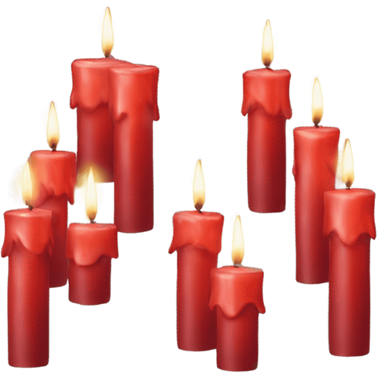 Red Christmas candles  Schwibbogen emoji