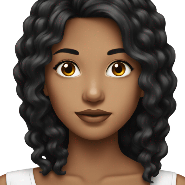 stunning girl with black hair emoji