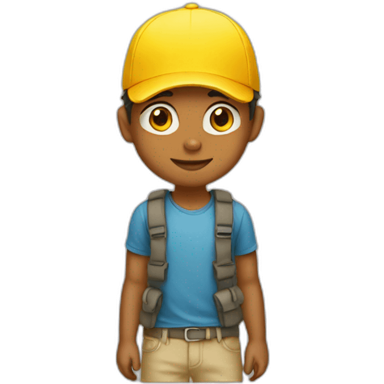 Boy wearing Yellow cap emoji