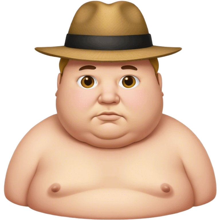 Fat guy with a hat on  emoji