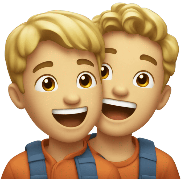 boys sharing a joyful moment emoji