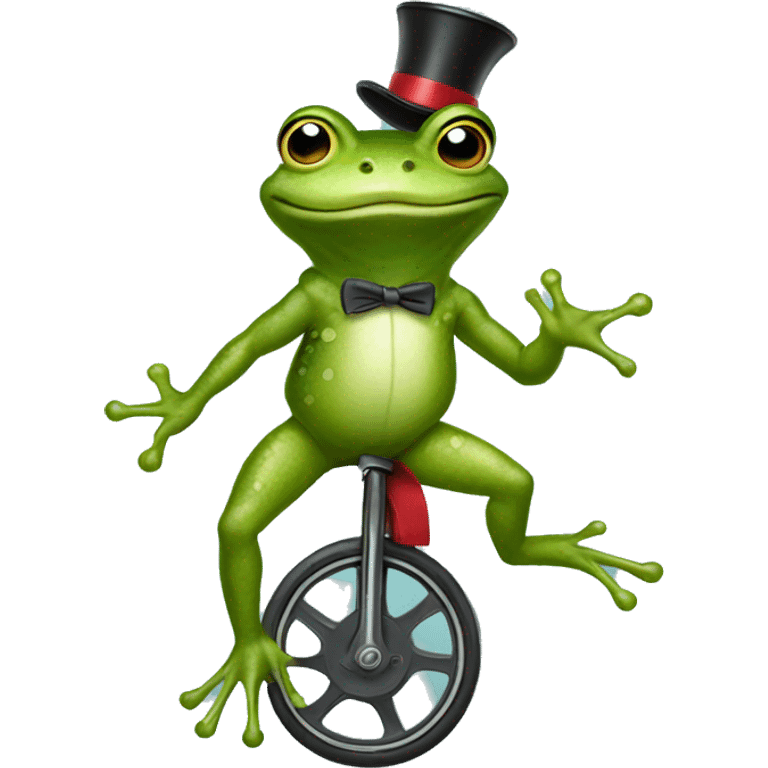 Frog on a unicycle emoji