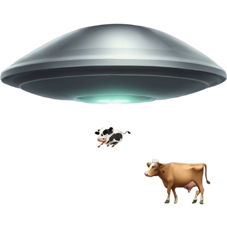 ufo abducting cow emoji