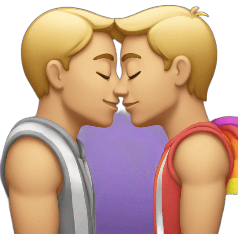 Gay kissing at Pride emoji