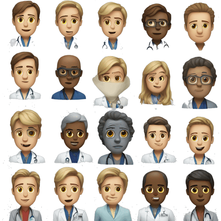 It looks like an AI chatbot doctor who can understand human emotions. emoji