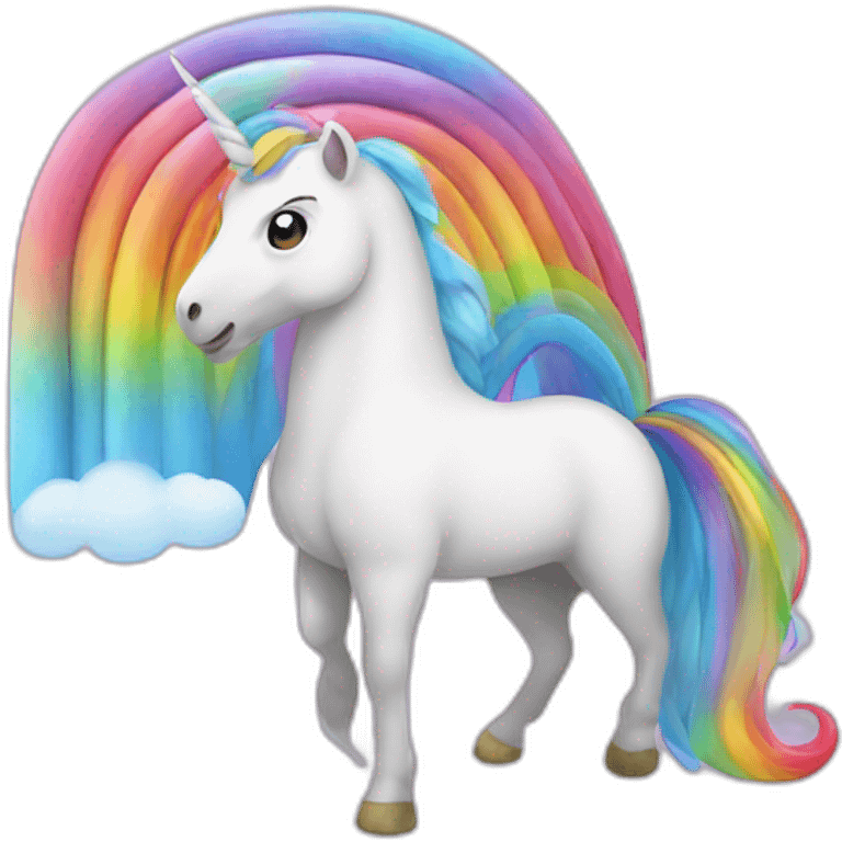 unicorn and rainbows emoji