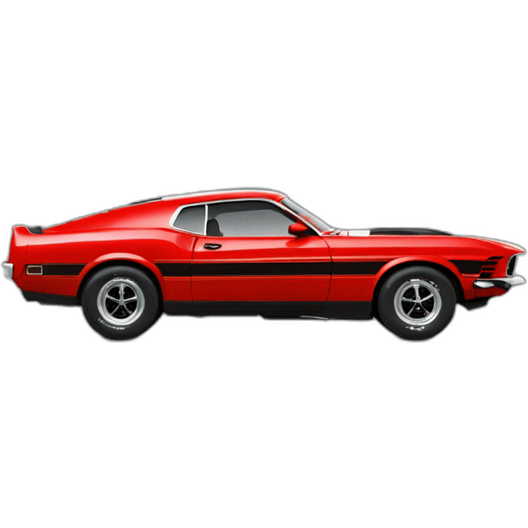 Red mustang mach 1 profil right side emoji