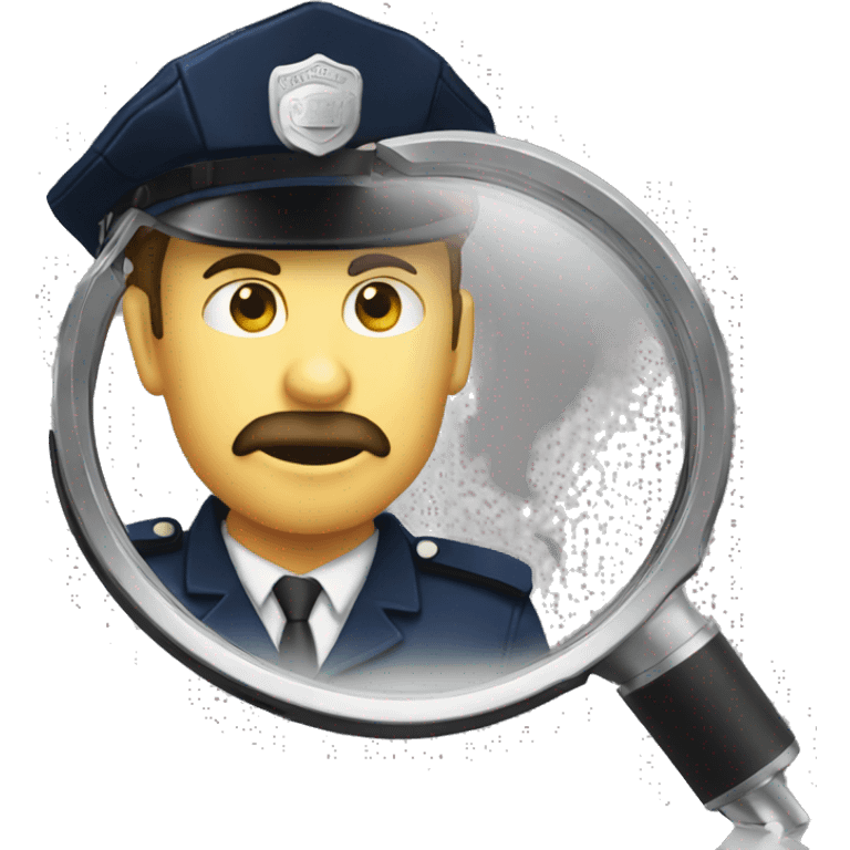 Policier loupe emoji