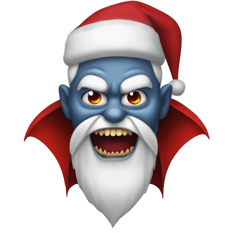 Scary vampire Santa with fangs emoji