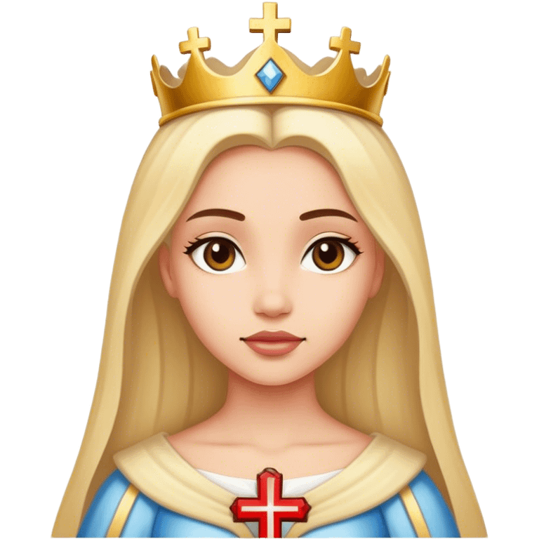 Princess with christian cross  emoji