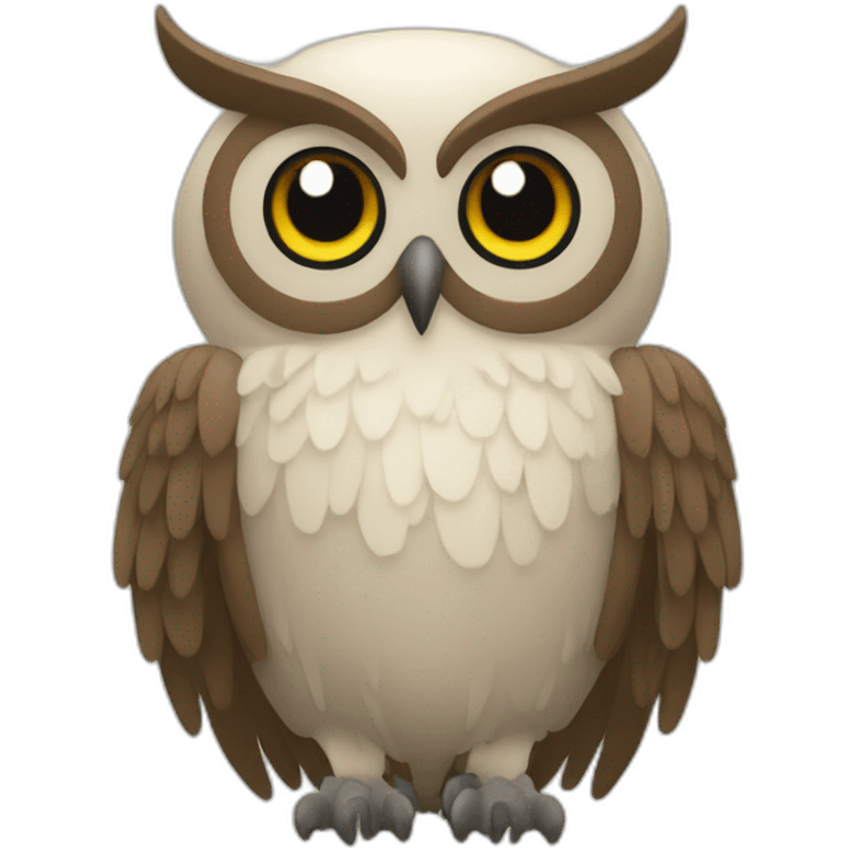 an owl with nine tails emoji