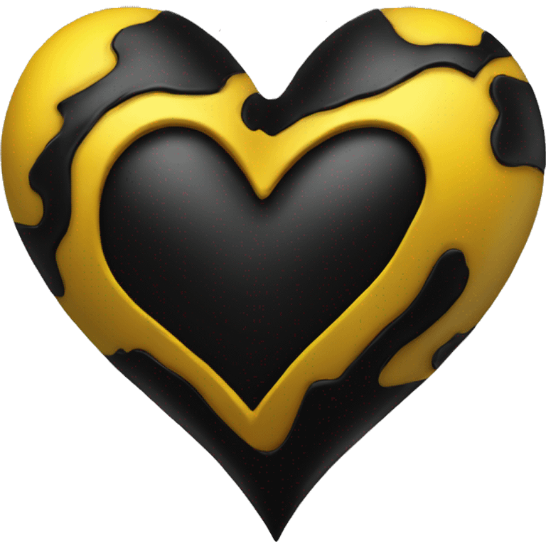 heart-deep-yellow-and-black-color emoji