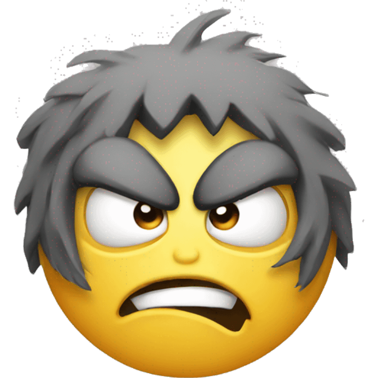 Angry face emoji